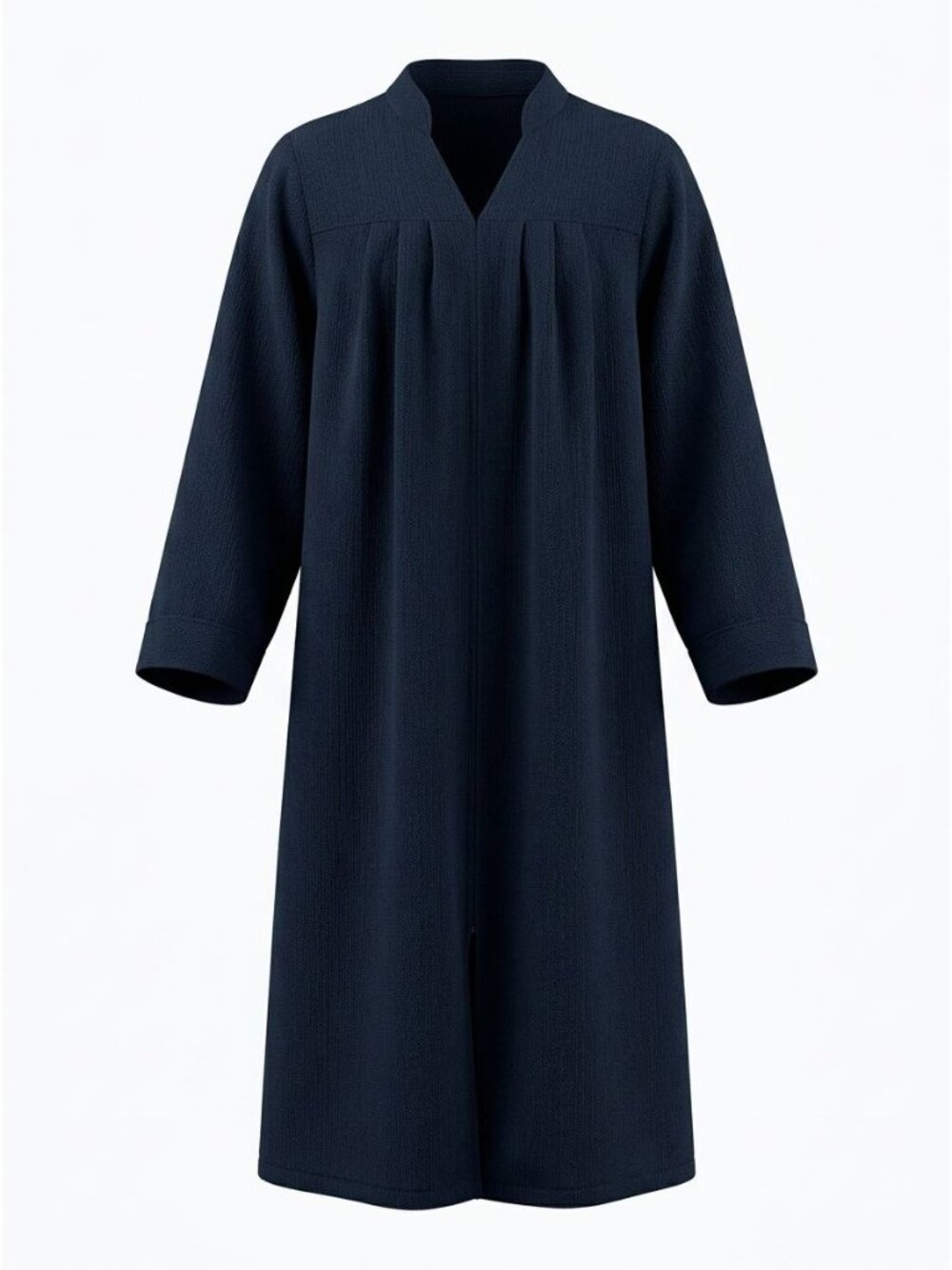 NWT Miss Elaine Zip Front Short Robe Lounger Sleepwear Housecoat Sz S Navy